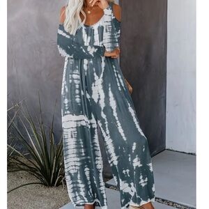 SALE ! 🇺🇸♥️🇺🇸Boho tie dye cold shoulder onsie